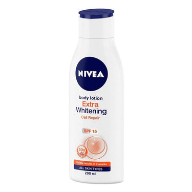 Nivea Female Fresh Scent Deodorant Roll On, Whitening Smooth Skin, 50Ml & Body Extra Whitening Body Lotion, 200Ml, Pack Of 1